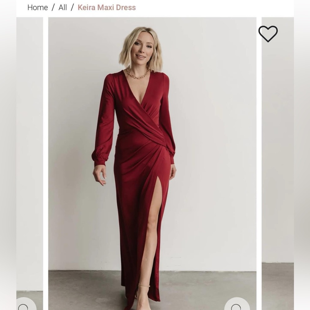 Baltic Born Burgundy Wrap Maxi Dress
